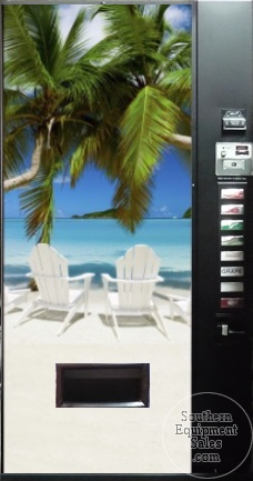 Dixie Narco 501E Can & Bottel Drink Machine With Beach Front
