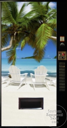Vendo 500 Series Drink Machine With Beach Front